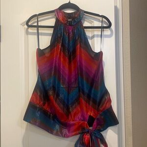 Multi- color silk top